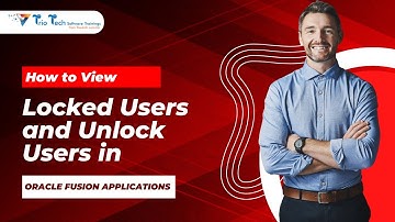 How to View Locked Users and Unlock Users in Oracle Fusion Applications|TrioTech Software trainings