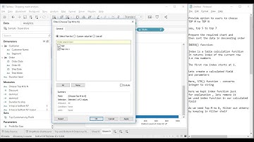 Tableau -  Show Top M to N ( eg. top 3 to 5) || Index function use case