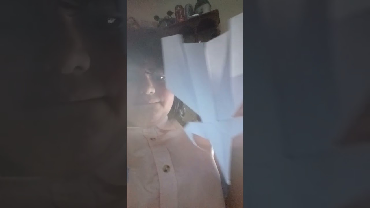 I folded a paper fighter jet.