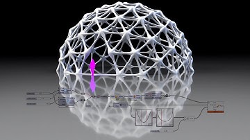 Geodome Variable Pipe Structure Rhino and Grasshopper Parametric Tutorial