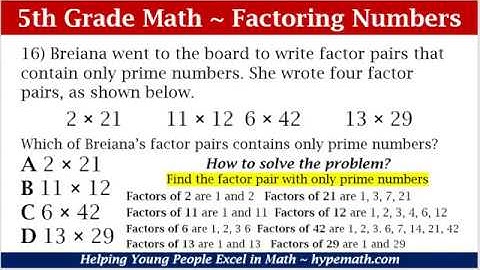 5th Grade Math Review (Prime and Composite Numbers)