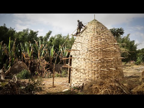 ⁣Amazing Woven Bamboo House -Traditional Green Building: Ethiopia