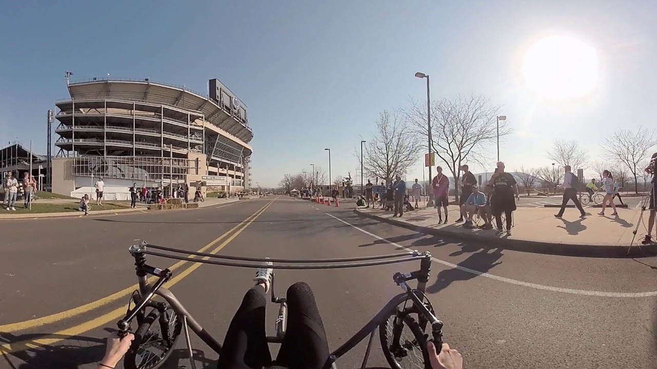 Drag Racer Human 360 Degree view of a Human Powered Vehicle Drag Race - YouTube