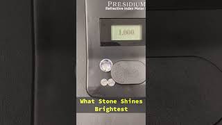 Whats The SHINIEST Stone Diamond Or Moissanite Or CZ Scientific Test Showing The Refractive Index