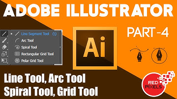 Line Tool, Arc Tool, Spiral Tool, Rectangular Grid Tool, Polar Grid Tool in Adobe Illustrator 2024