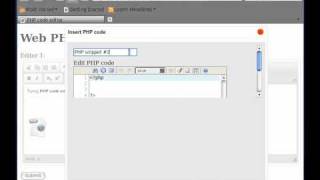 WYSIWYG web PHP editor - PHP icon in WYSIWYG view