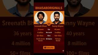 Sreenath Bhasi vs Sunny Wayne networth biography | Mallu Actors Bhaisaboriginals