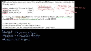 Allocating overhead using a predetermined overhead rate