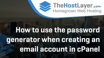 How to use the password generator when creating an email account in cPanel