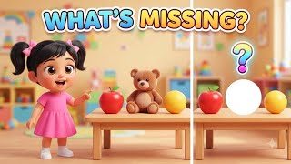 What’s Missing? 🧠 Can You Find It? | Memory Game for Kids | Preschool Brain Game screenshot 5