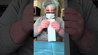 Competency for wrapping instrument in peel pouch