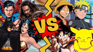M.u.g.e.n Battles Supermanwonder Womanbatmanaquaman Vs Gokunaruto Uzumakipikachuluffy