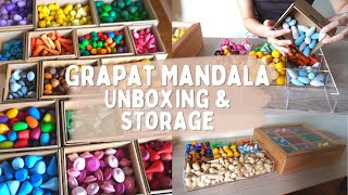 Grapat Mandala Unboxing and Storage (ASMR, No Talking) | Wooden Open Ended Toy | Loose Parts