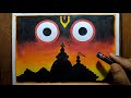 Lord jagannath drawing with oil pastel  ratha yatra drawing utkal diwas drawing odisha easy steps