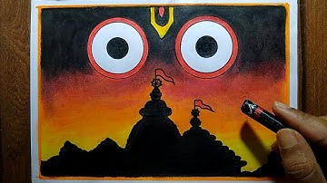 Lord Jagannath drawing with oil pastel | Ratha Yatra drawing| Utkal Diwas drawing Odisha easy steps