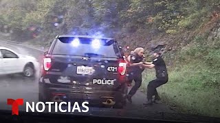 Download Lagu Salva a su compañera de lo que pudo ser un fatal accidente | Noticias Telemundo MP3