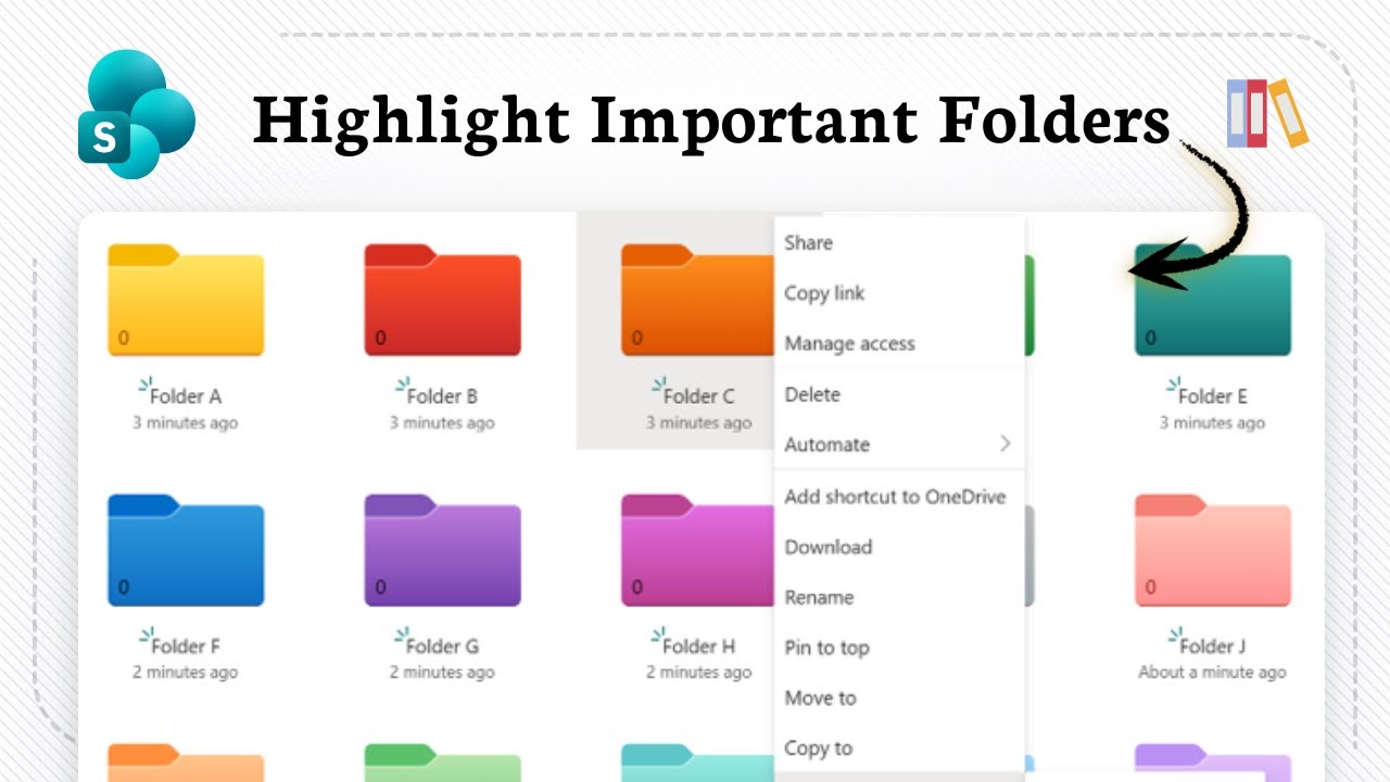 How to change folder color in SharePoint (Easy Identify) - YouTube