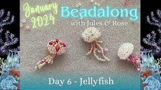 Beadalong Day 6: Jellyfish | DIY Beaded Jellyfish Charm Earring or Pendant