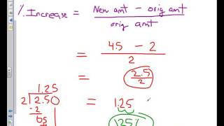 6 5  percent increase decrease