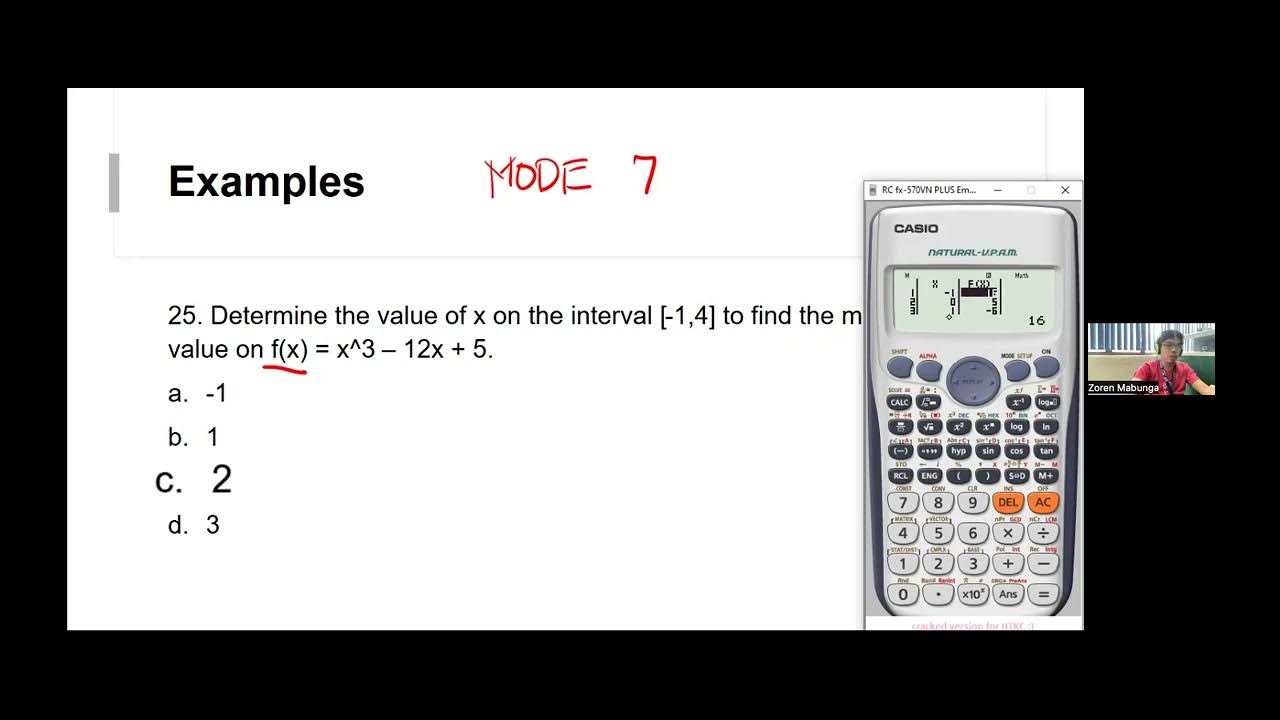 Calculator Techniques for Differential Calculus (Applications) YouTube