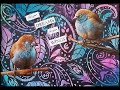 Art Journal Page Tutorial - Stenciling On Black Paper