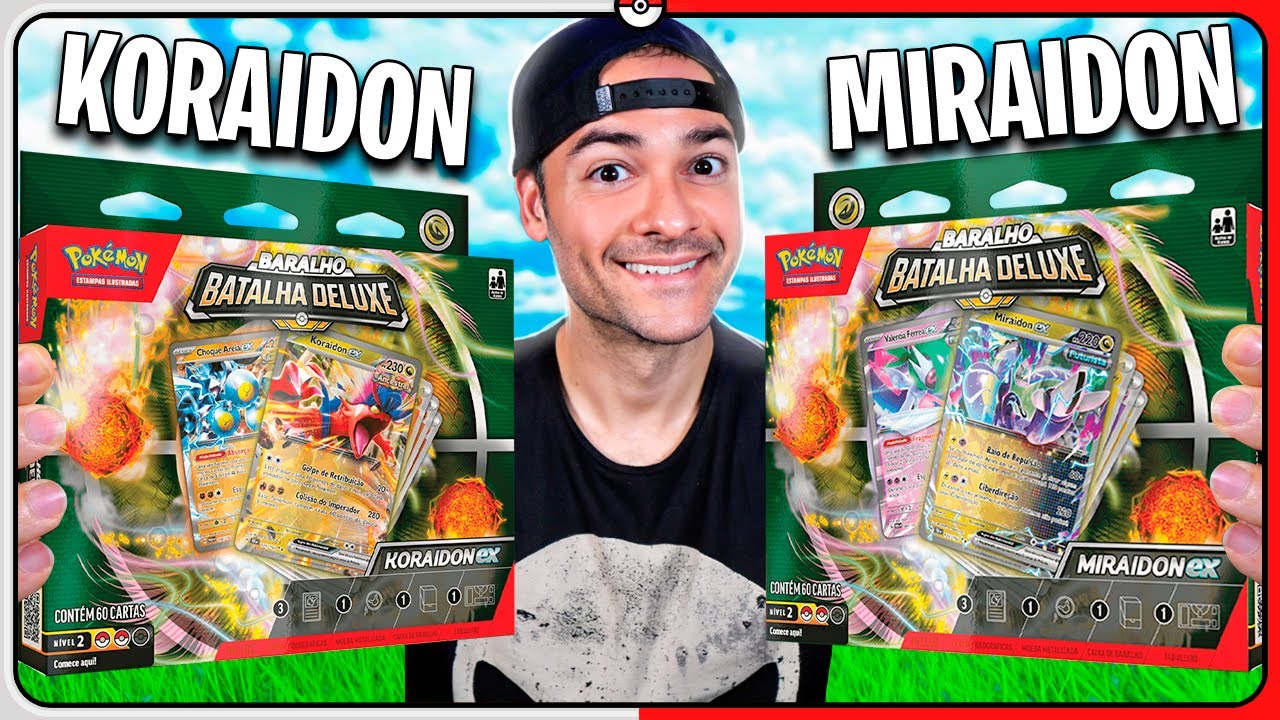 Review do DECK INICIAL de BATALHA Miraidon e Koraidon EX Deluxe com Cartas POKÉMON TCG