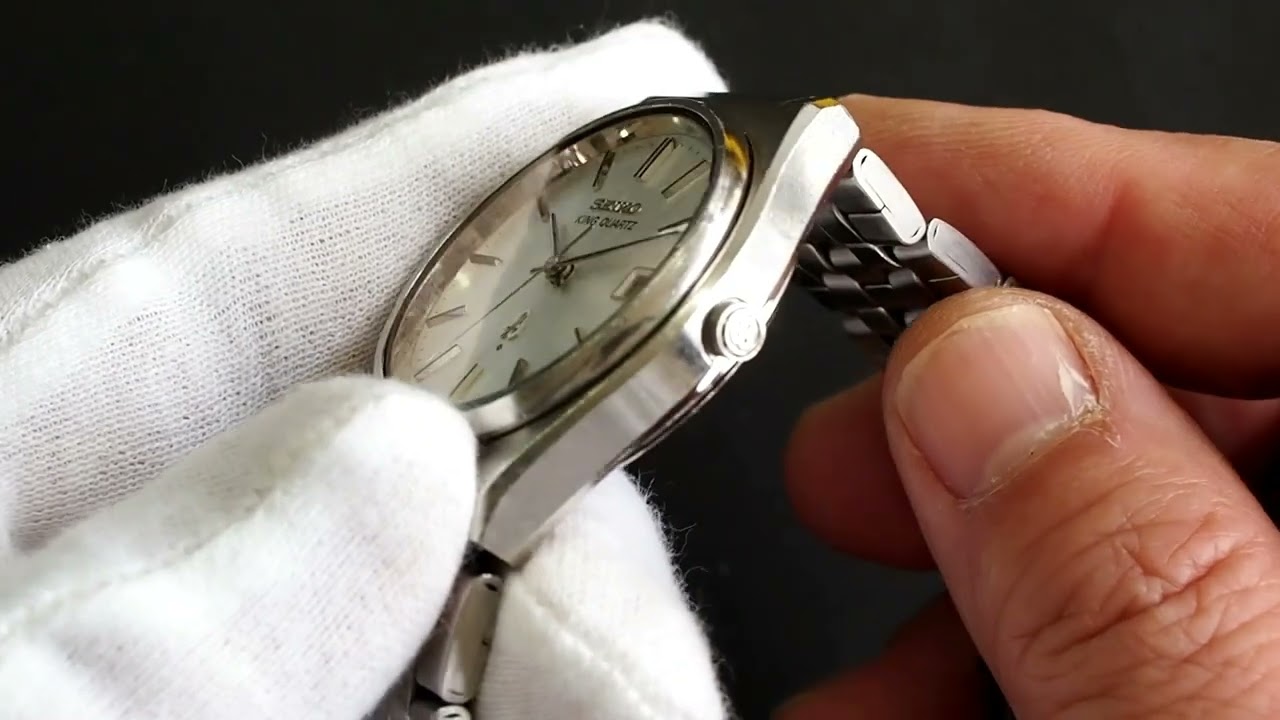 ヴィンテージ 【SEIKO】セイコー KING QUARTZ Silver Dial Day/Date 