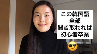 この韓国語全部聞き取れれば初心者卒業です！