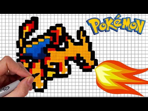 Comment Dessiner DRACAUFEU POKEMON [Pixel Art]