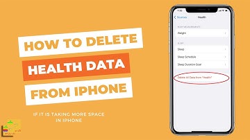 How to delete data from Health App in iPhone if it is taking up too much space