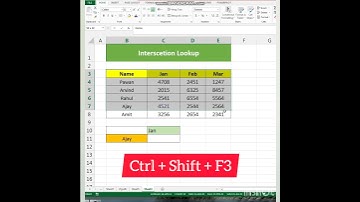 Never Seen Before Trick | Intersection Lookup by Indirect Function #shorts #excel #ytshorts #viral