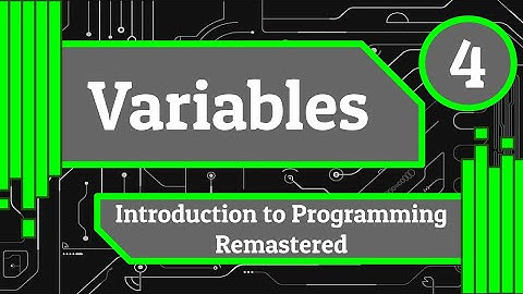Variables - Introduction to Programming Remastered (Episode 4)