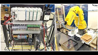 Allen Bradley PLC and FANUC Robot arm integration for parts inspection: Advanced PLC Class Project