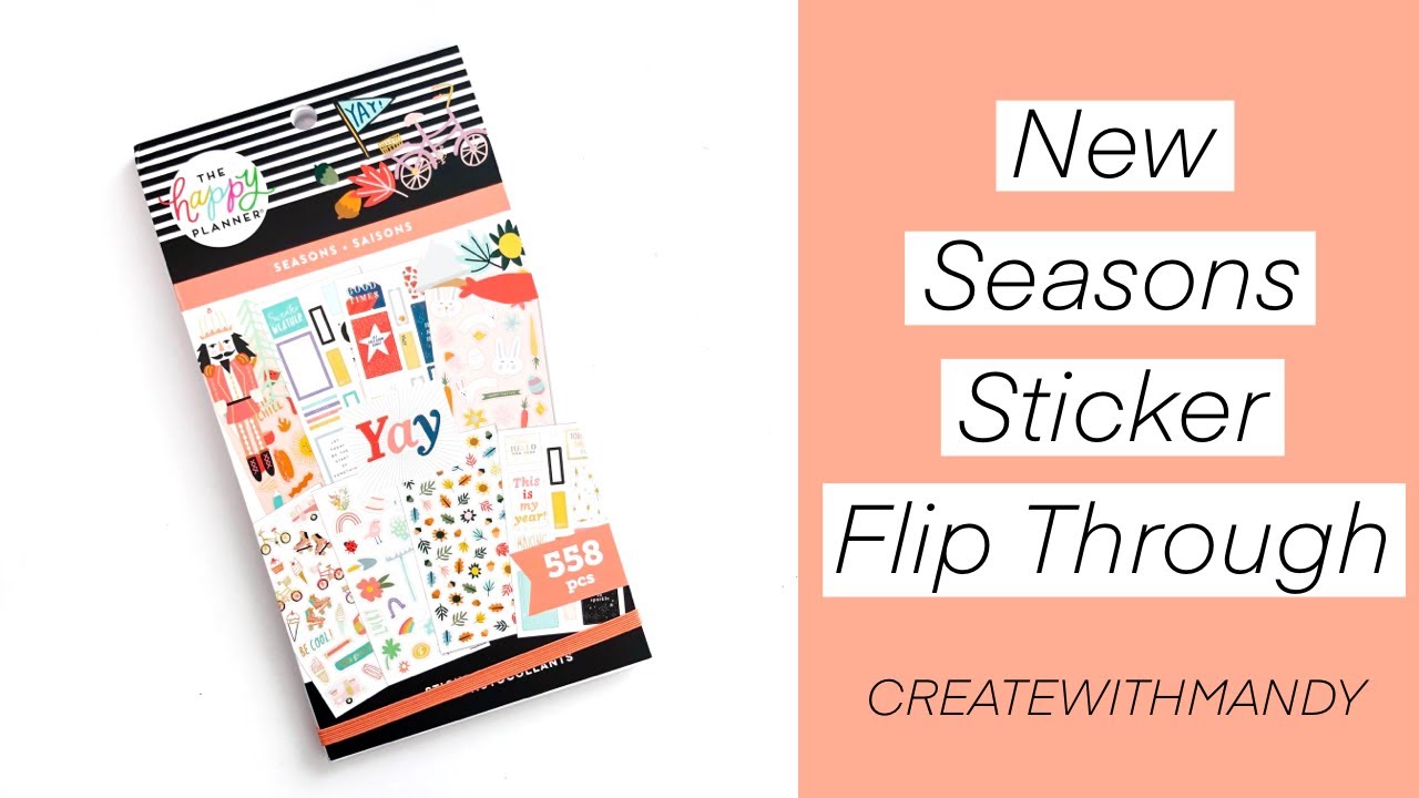 NEW Seasons Sticker Book Flip Through // The Happy Planner - YouTube
