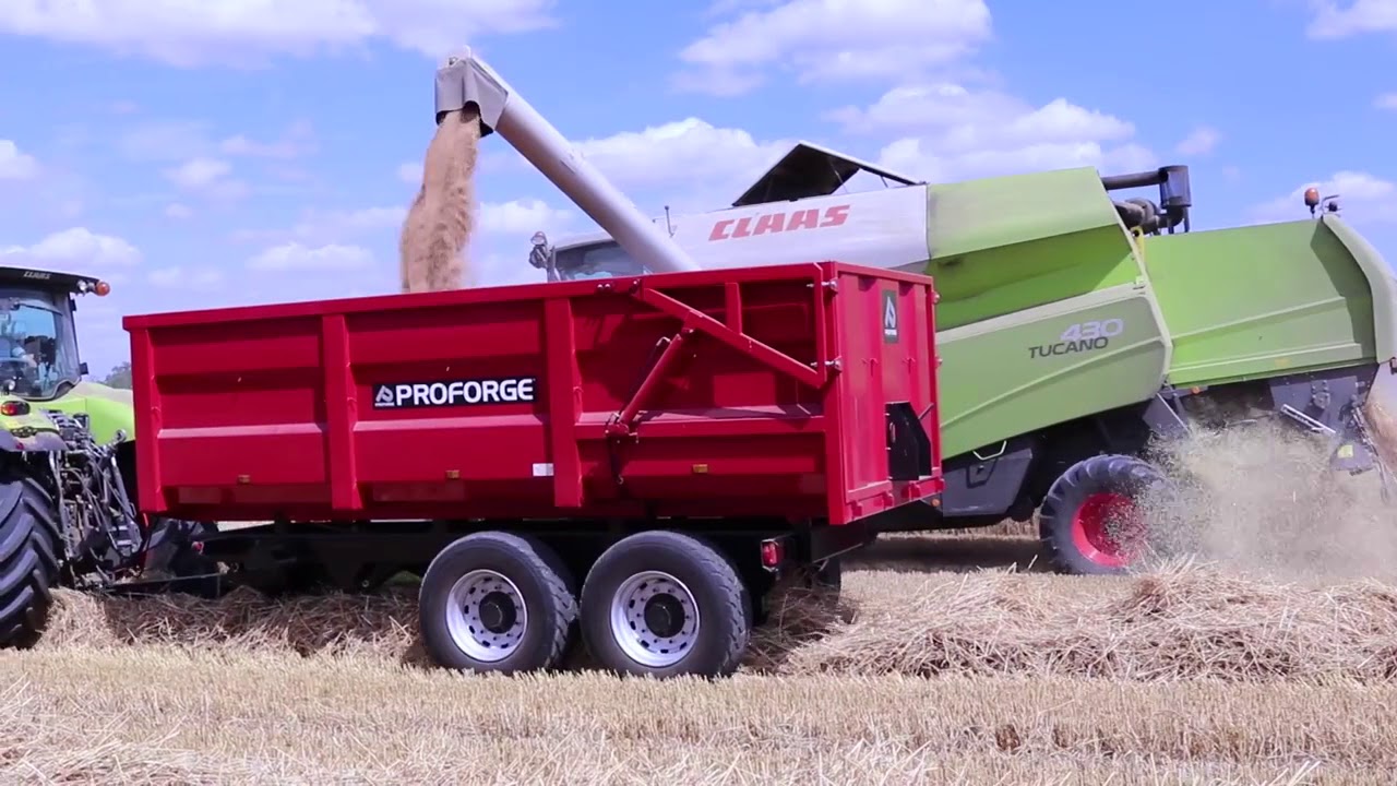 Proforge Loader Proforge Grain Trailer - YouTube