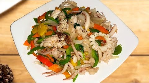 Chế Biến MỰC XÀO NGŨ SẮC | Cách Làm Mực Xào Rau Củ Thật Đẹp Mắt