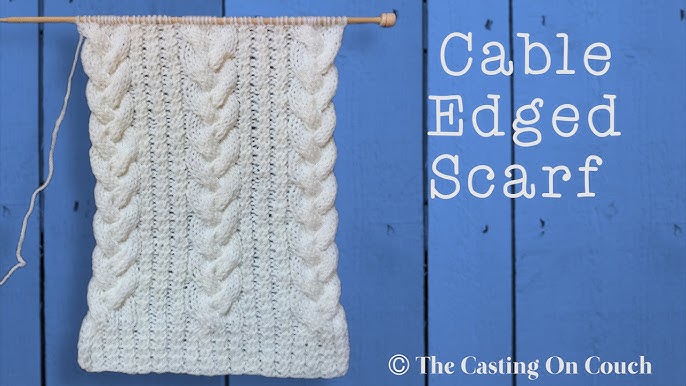 CHUNKY CABLE KNIT SCARF X4855