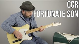 CCR Fortunate Son Guitar Lesson + Tutorial chords