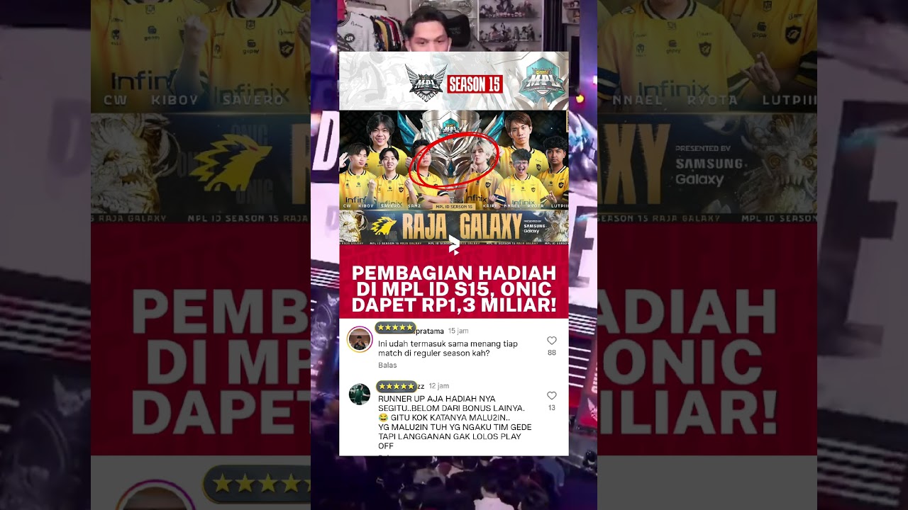 1,3 MILYAR HADIAH ONIC SETELAH JUARA MPL ID S15 