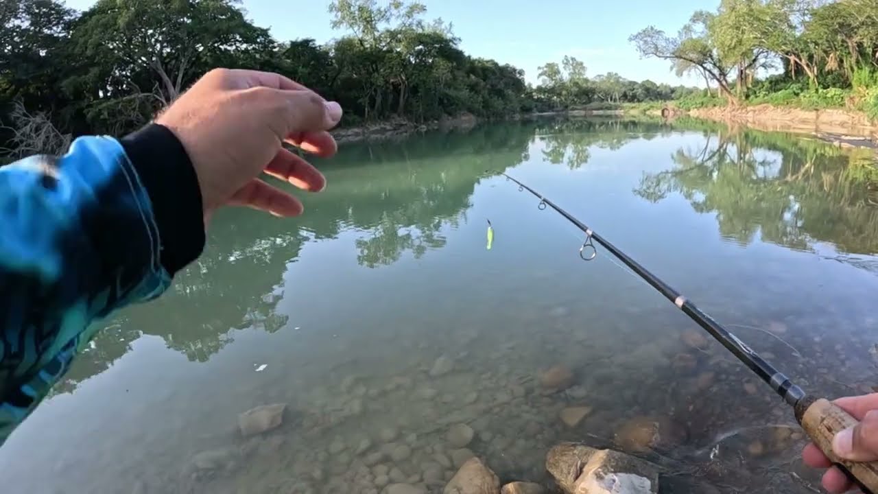 Probando SEÑUELOS nuevos como el CHATTERBAIT y CUCHARILLA en RIO frio |Capture varias especies