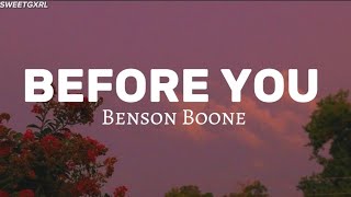 Benson Boone - Before you (lyrics).