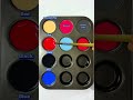 Yellowish Pink + Red Black Blue #colormixing