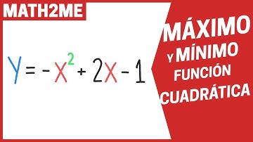 MÁXIMO o MÍNIMO de una ECUACIÓN CUADRÁTICA