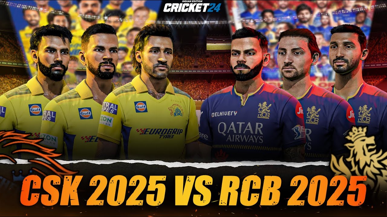 CSK 2025 vs RCB 2025🔥 | Epic IPL Match in Cricket 24 Gameplay ...