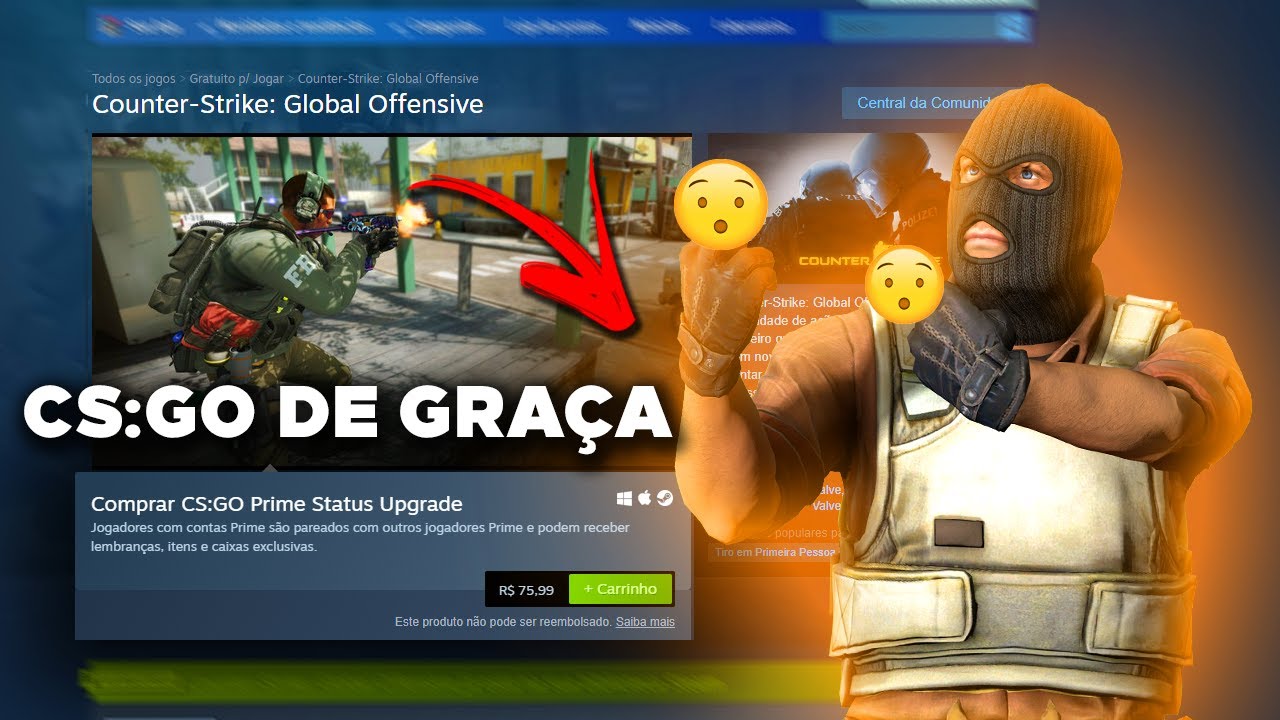 Como baixar o CS:GO pela Steam de graça - Mais Esports