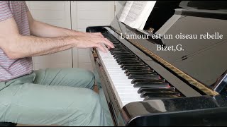 L'amour est un oiseau rebelle - Habanera - karaoke - piano accompaniment - play along