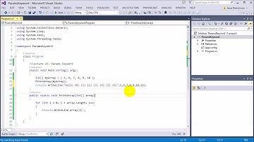 Learn C# for beginners: 45 -  Params Keyword