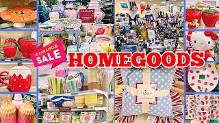 🔥🛒👑❤️🍓All New HomeGoods Summer/Clearance 🌞 Home Decor Shop With Me!! Plus NEW 4th of July!!🛒❤️🍓👑🍓