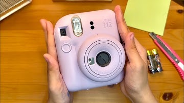 ASMR Unboxing the Soft Pink Instax Mini 12 – camera | Relaxing Setup & Gentle First Shots