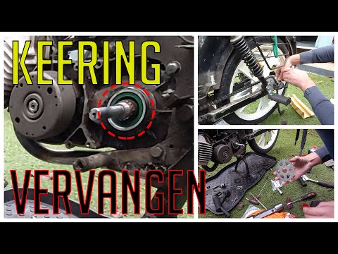 Keerring Voortandwiel vervangen Tomos + Tandwielen, Ketting en Busje fix!